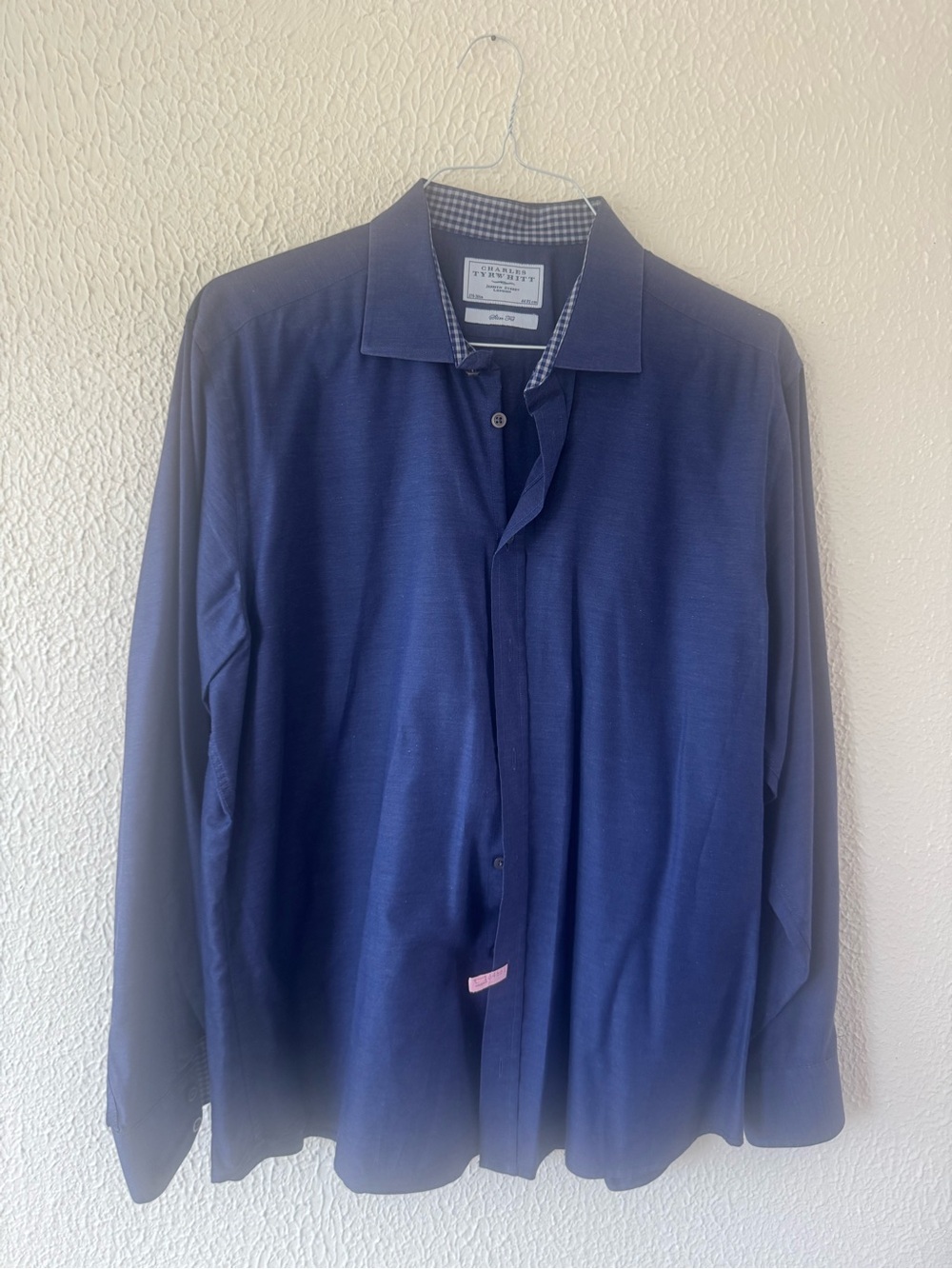Charles Tyrwhitt Men's Navy Long-Sleeve Polo Shirt